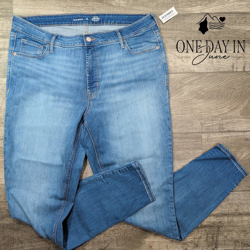 Old Navy High Rise Rockstar Super Skinny Jeans Size 18 Long